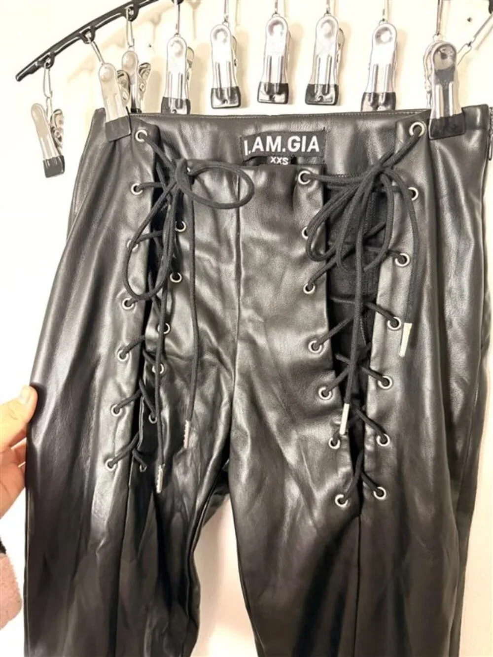 IAMGIA leather lace up pants - Picture 5 of 6